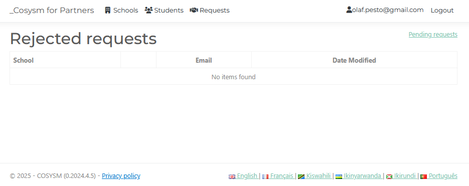 Rejected Access Requests